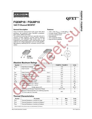 FQD8P10TM_F080 datasheet  